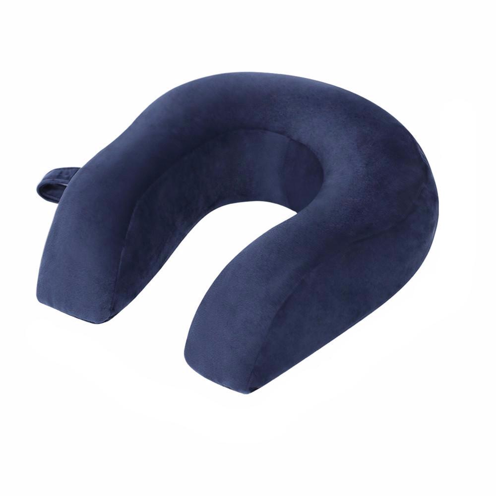 Noarlalf Seat Cushion Travel Neck Pillow Memory Foam Airplane Travel  Comfortable Washable Cover Plane Neck Support Pillow for Neck Sleeping  Chair Cushions 28*26*8 