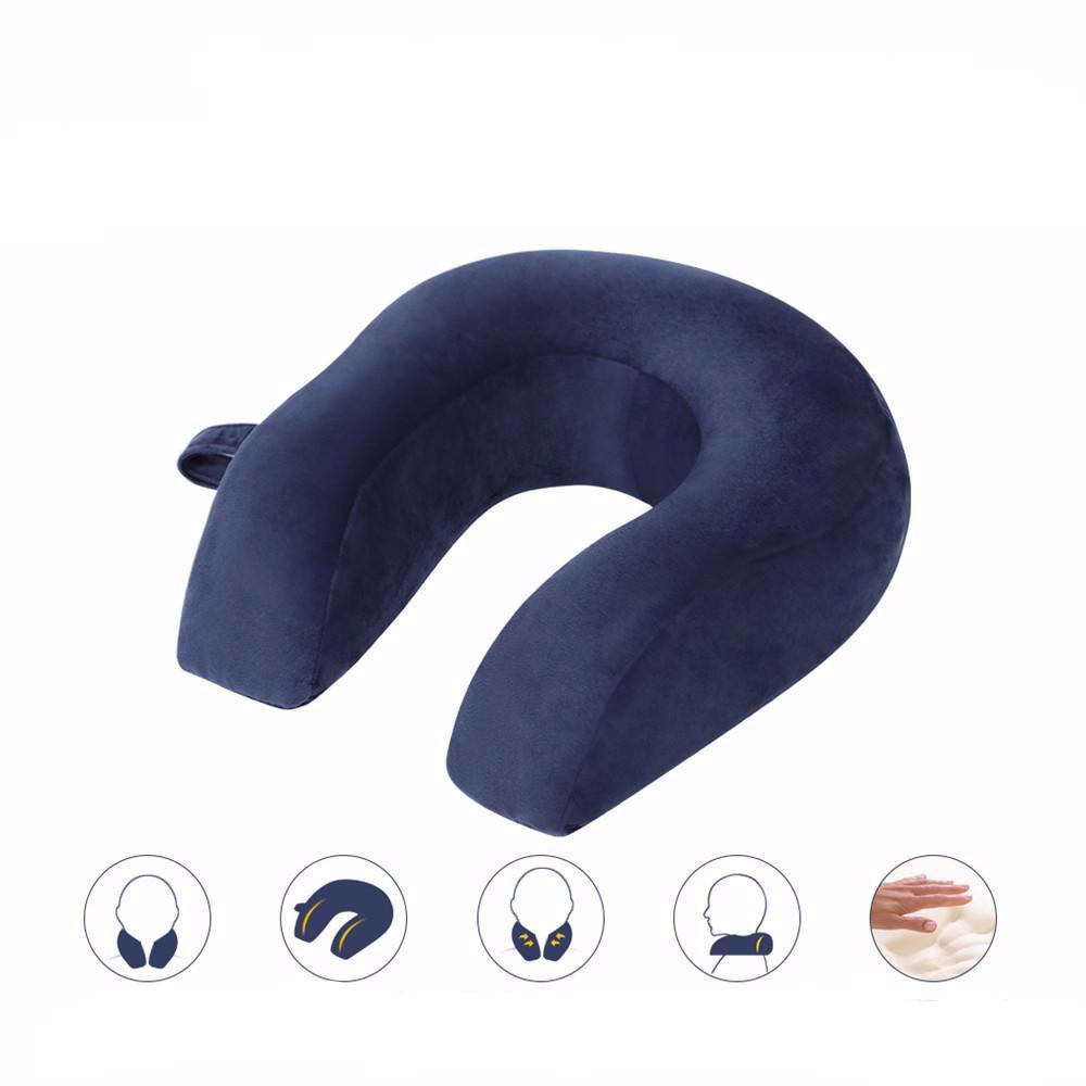 S-SNAIL-OO Neck Pillow for Recliner (22x14in) Adjustable Wool Neck Roll,  Non-Slip Headrest Sofa Cushion Travel Pillow for Neck and Head Support  (Blue)